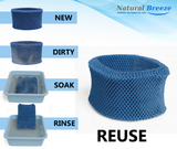 EASY TO CLEAN WASH & REUSE WICK FILTER BY NATURAL-BREEZE, Eco-friendly reusable humidifier filter made with Dura Ester material, washable filter 