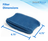 DURABLE REUSABLE WICK FILTER REPLACEMENT FOR Honeywell HAC-504AW, HAC-504, Protec WF2 , BESTAIR HW500, filter size, dimensions of filter