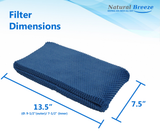 WICK FILTER COMPATIBLE WITH HC-14 Filter ‘E’, BESTAIR H75, HOLMES HWF75, HF222, HWF75PDQ-U, NB003 filter size, NB-003 filter dimensions